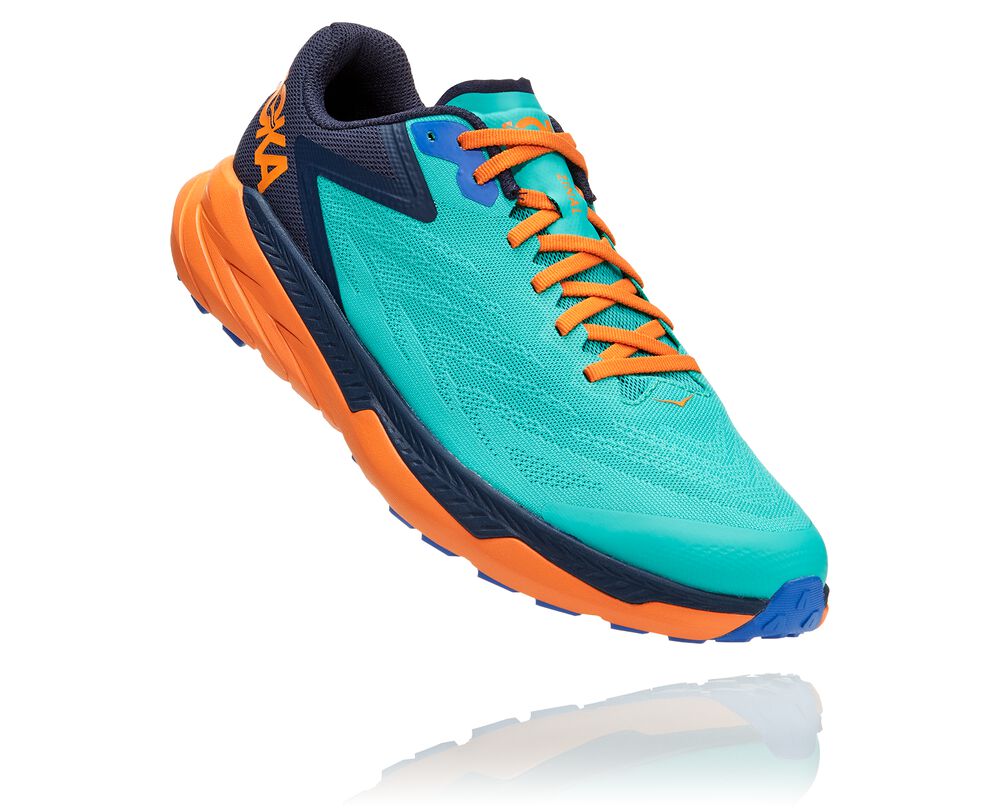 Hoka One One Zinal Terränglöparskor Herr Gröna/MörkGula - SE-6314512